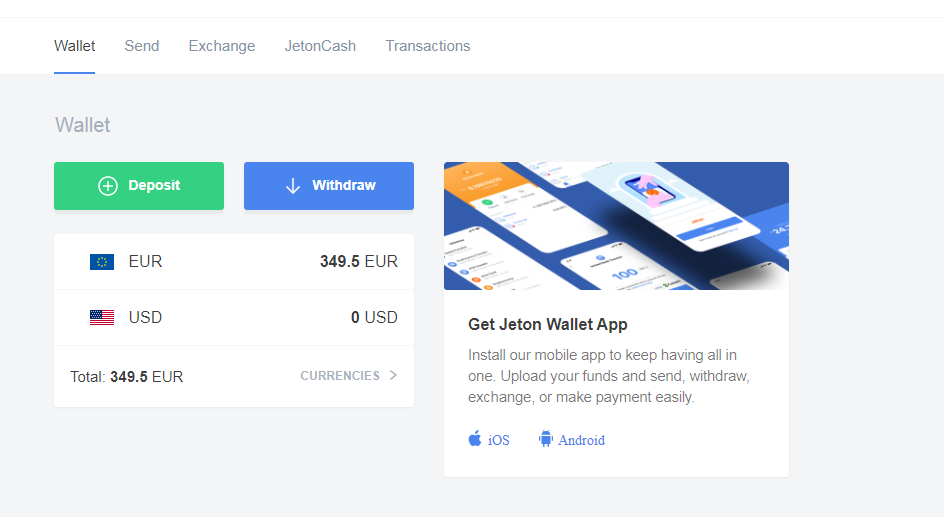 Dépôt validé - Jeton Wallet