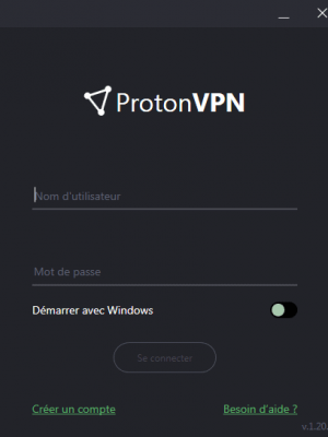 Connexion Proton VPN
